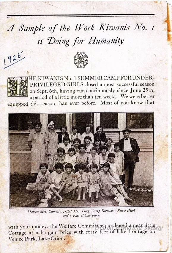 Brochure - A Sample of the Work Kiwanis No. 1 is doing for Humanity
