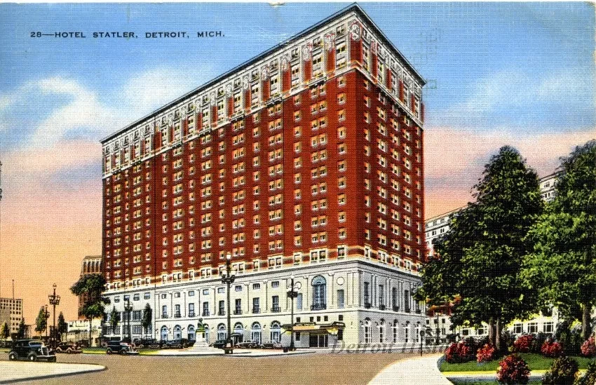 Postcard - 28 - Hotel Statler, Detroit, Mich.