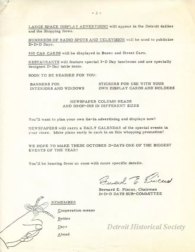 Letter - News Bulletin
Central Business District Association