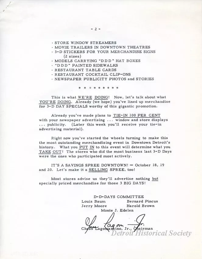 Letter - News Bulletin
Central Business District Association