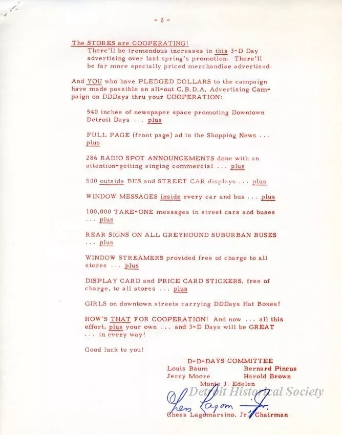 Letter - News Bulletin
Central Business District Association