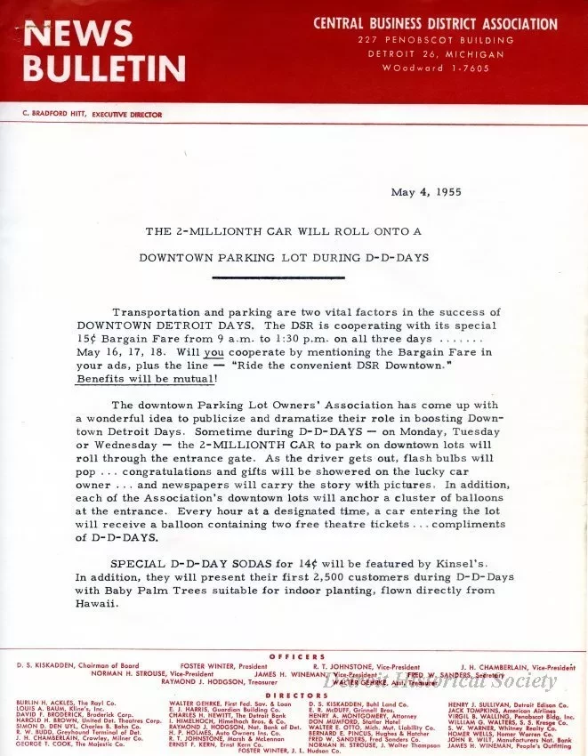 Letter - News Bulletin
Central Business District Association