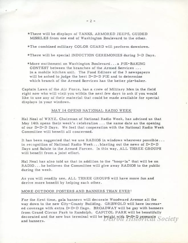 Letter - News Bulletin
Central Business District Association