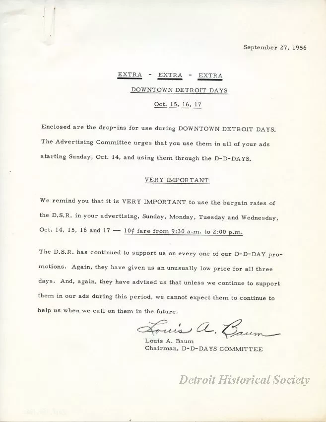 Letter - News Bulletin
Central Business District Association