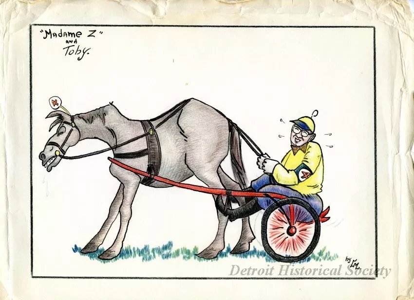 Drawing - "Madame Z" and Toby