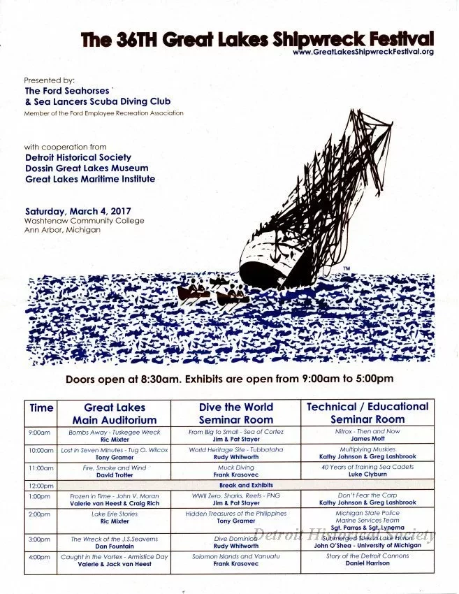 Program - 36th Great Lakes Shipwreck Festival