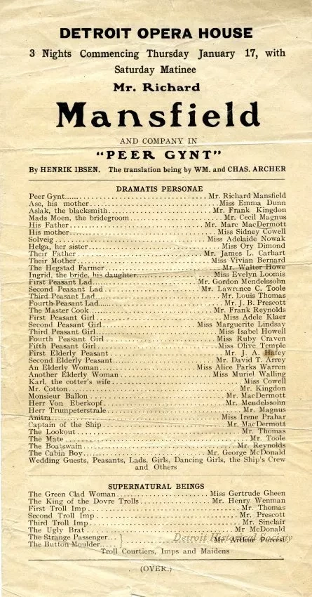 Program, Theater