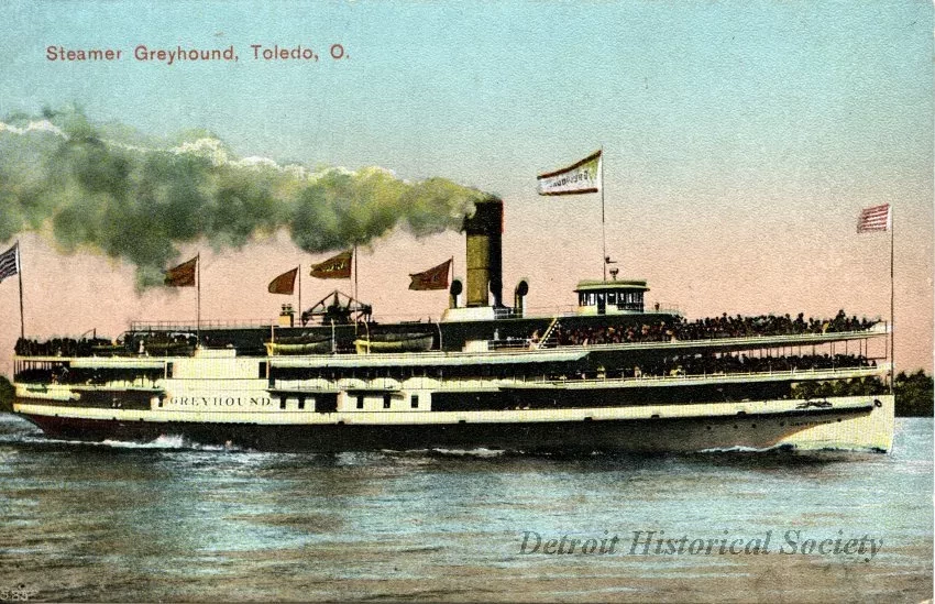 Postcard - Steamer Greyhound, Toledo, O.