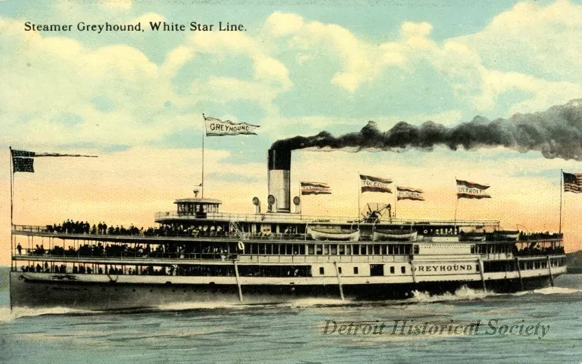 Postcard - Steamer Greyhound, White Star Line