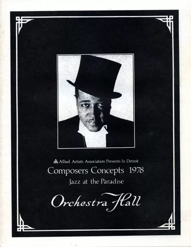 Program - Composers Concepts 1978
Jazz at the Paradise
