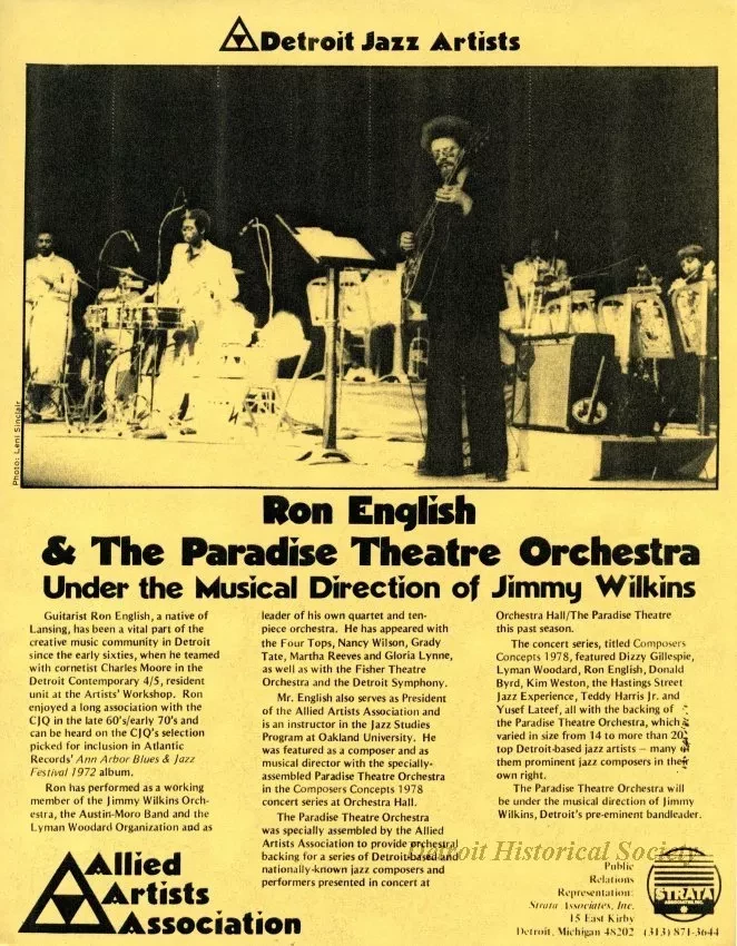 Release, News - Ron English & the Paradise Theatre Orchestra 
Under the Direction of Jimmy Wilkins