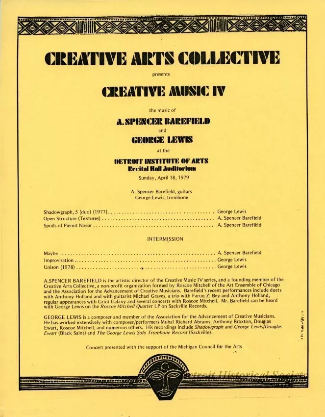 Program - Creative Arts Collective Presents
Creative Music IV