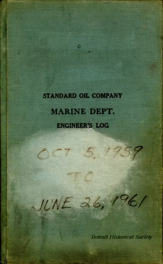 Log, Ship's - Standard Oil Company
Marine Dept.
Engineer's Log