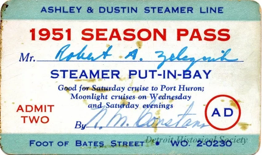Pass - 1951 Season Pass