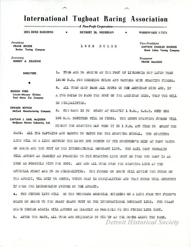 Rules - 1952 Rules