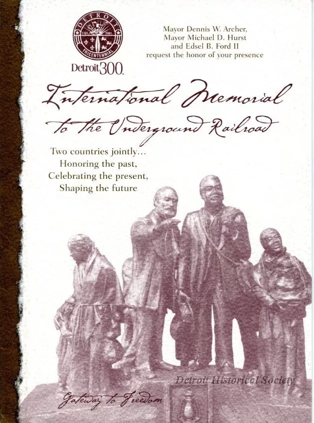 Invitation - International Memorial to the Underground Railroad
