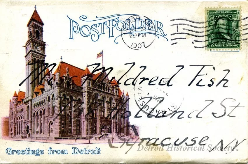 Postcard - Greetings from Detroit