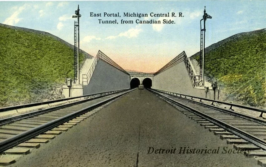 Postcard - East Portal, Michigan Central R. R. Tunnel, from Canadian Side