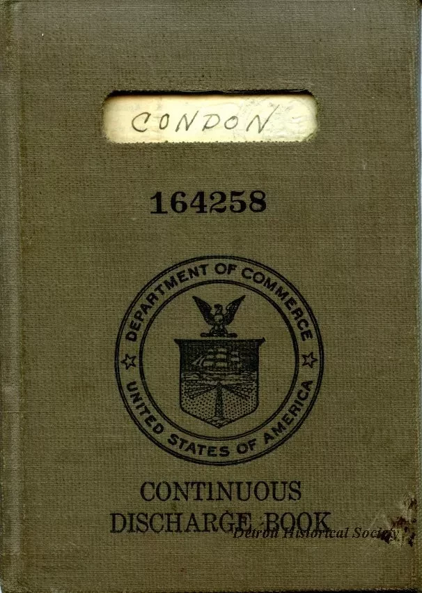 Book, Discharge - United States Department of Commerce Discharge Book No. 164258