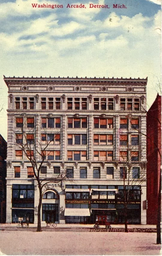 Postcard - Washington Arcade Detroit, Mich.