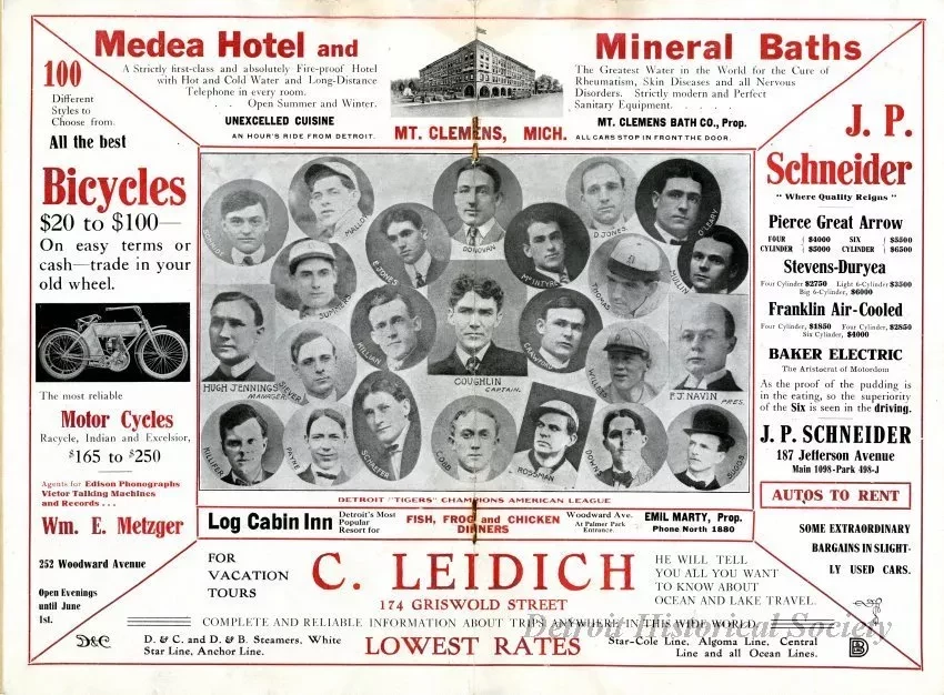 Scorecard - Official Score Card
Detroit Base Ball Club