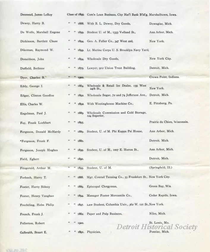Letter - Headquarters, Michigan Military Academy