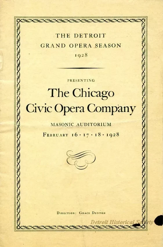 Program - The Chicago Civic Opera Company