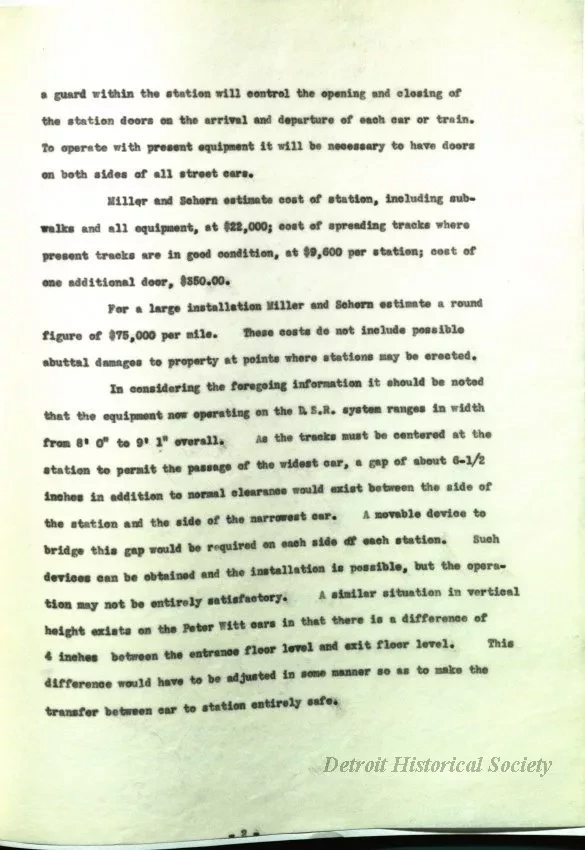 Report - Report of the Street Railway Commission to the 
Honorable Common Council on the Miller-Schorn System