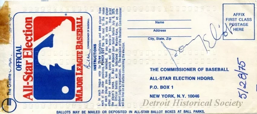 Ballot - Official All-Star Election
Major League Baseball