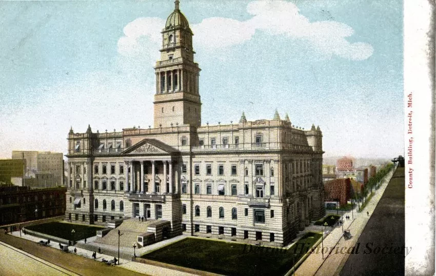 Postcard - County Building, Detroit, Mich.
