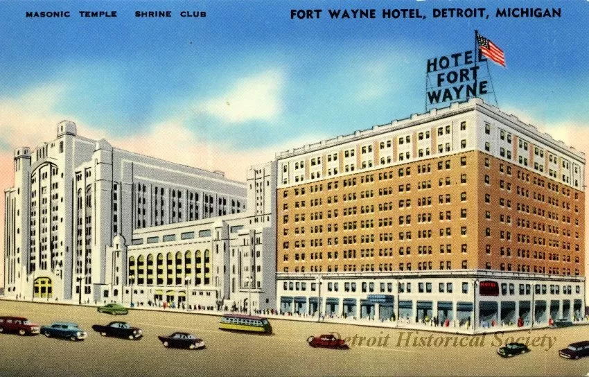 Postcard - Fort Wayne Hotel, Detroit, Michigan