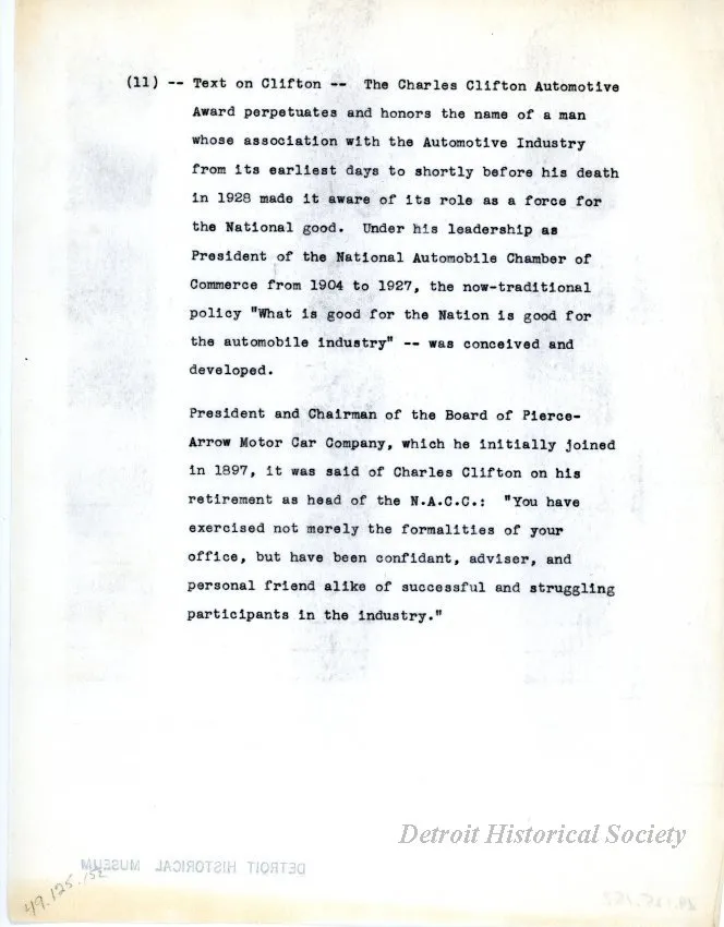 Release, News - Text on Clifton