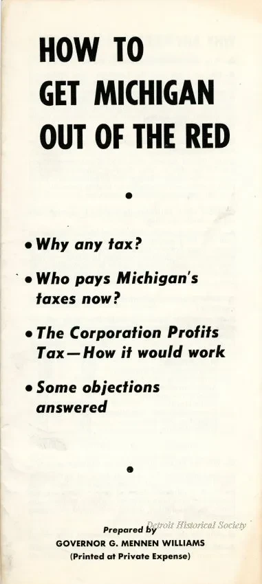 Brochure - How to Get Michigan Out of the Red