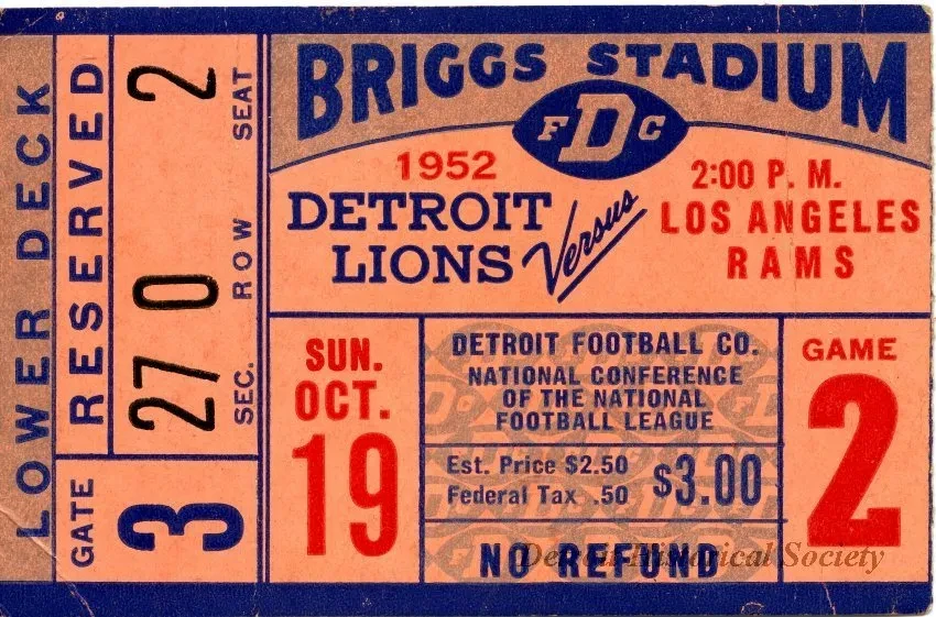 Ticket, Admission - Briggs Stadium