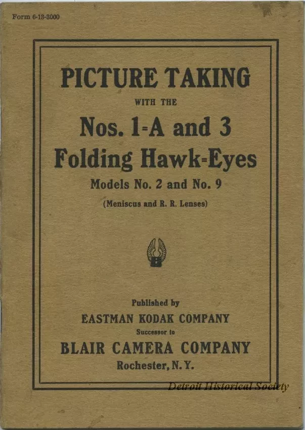 Booklet - Picture Taking with the Nos.1-A and 3 Folding Hawk-Eyes,
Models No.2 and No.9