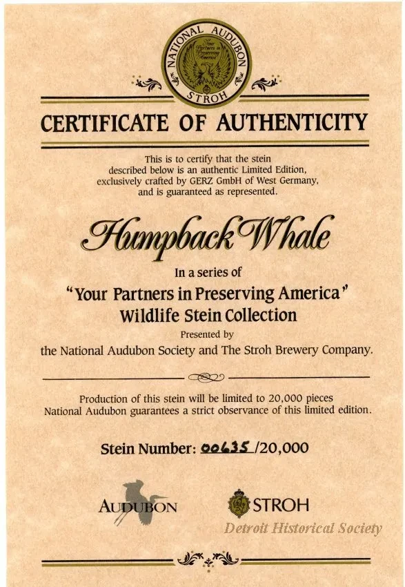 Stein - "Your Partners in Preserving America" Wildlife Stein Collection