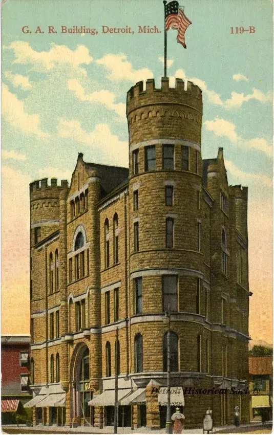 Postcard - G.A.R. Building Detroit, Mich.
119-B