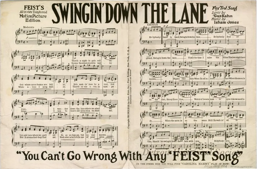 Music, Sheet - Swingin' Down The Lane/Carolina Mammy