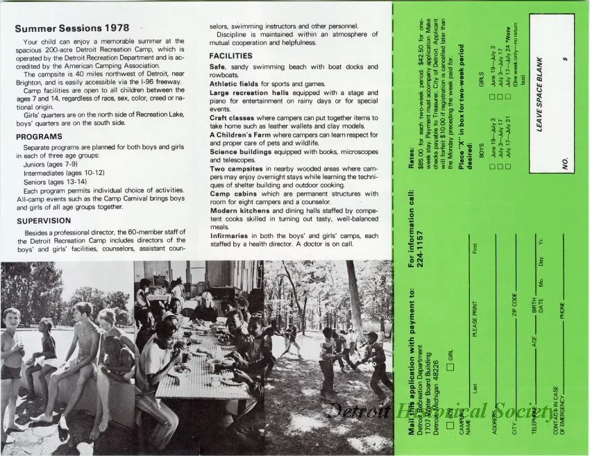 Brochure - Have a Fun Summer at
Detroit Recreation Camp - Dhs_2019_159_110_interior_sf