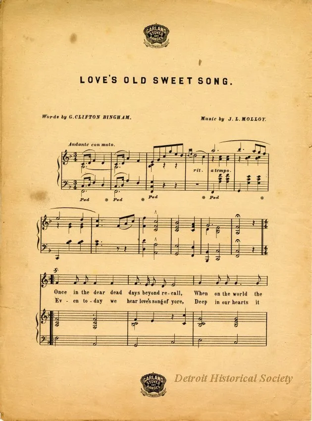 Music, Sheet - Love's Old Sweet Song