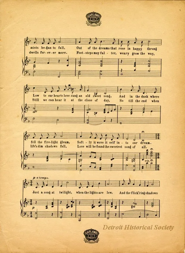 Music, Sheet - Love's Old Sweet Song