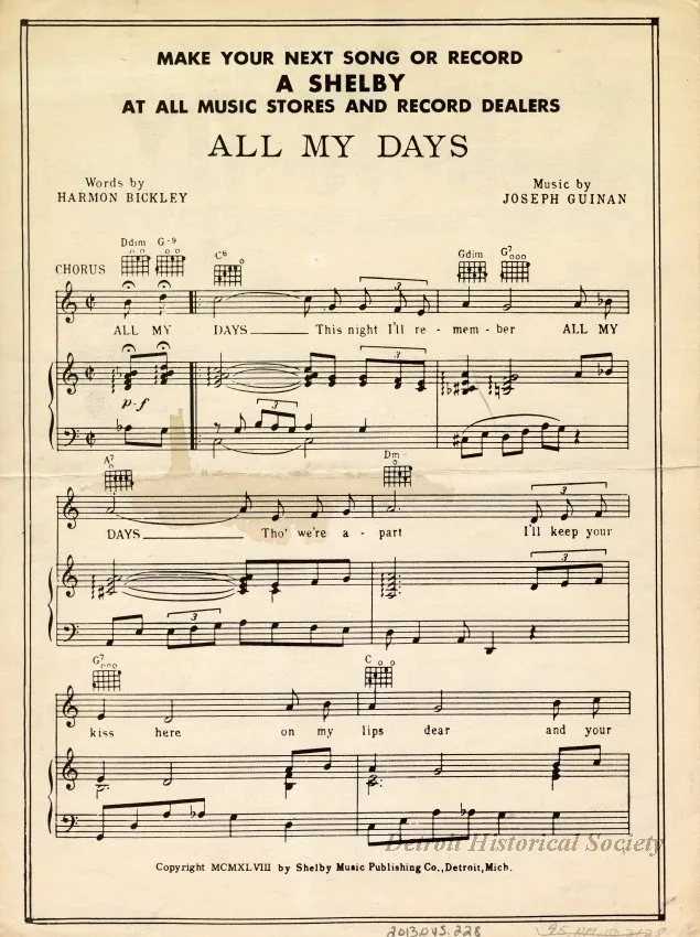 Music, Sheet - Ship Ahoy