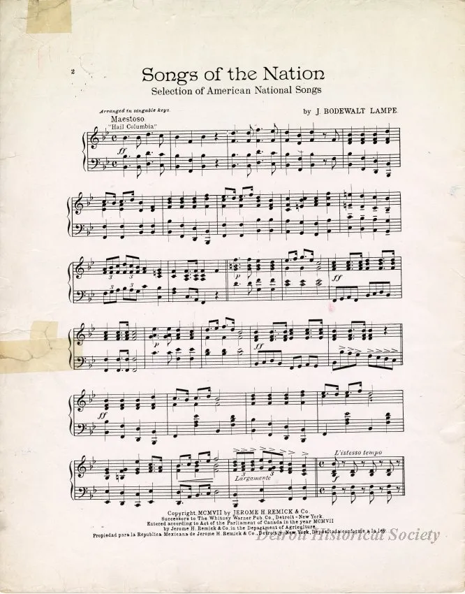 Music, Sheet - Songs of the Nation