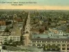Postcard - Bird's Eye View of Gratiot Avenue and East Side, Detroit, Mich.