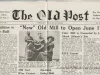 Newspaper - The Old Post, Vol. 1, No. 1
