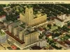 Postcard - Air View of General Motors Fisher Bldg. and Art Center Bldg., Detroit Mich.