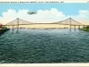 Postcard - Embassador [sic] Bridge connecting Detroit, Mich. and Sandwich, Ont. - Ambassador Bridge