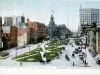 Postcard - Cadillac Square From County Bldg, Detroit, Mich. - Cadillac Square from County Bldg
