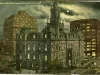 Postcard - City Hall and Pontchartrain Hotel at night, Detroit, Mich.