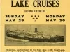Flyer - Two D&C Decoration Day Lake Cruises